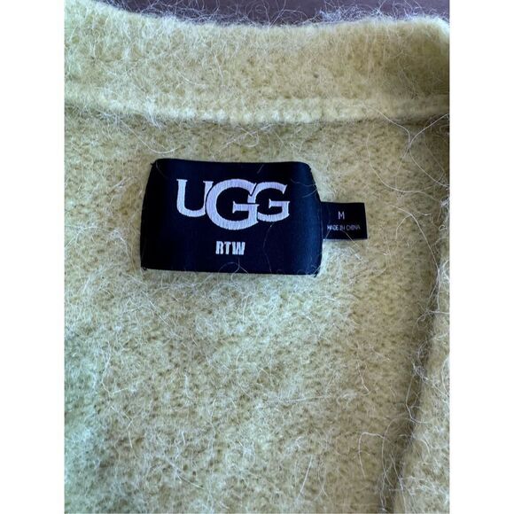 NEW UGG Women’s Joselyn Cardigan II Cozy Knit Size Medium Wool Alpaca Neon - Picture 7 of 8